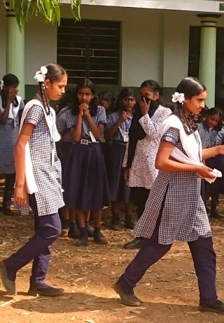 Girls at Gnana Deepam Matriculation School in India